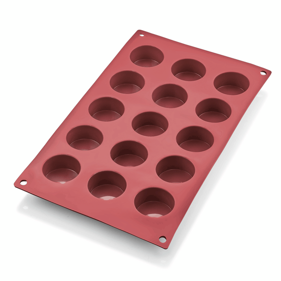 Was Germany Petit Four BAKEFLEX, 15 Formen, Ø 4 cm, rot, Silikon Was Germany Petit Four BAKEFLEX, 15 Formen, Ø 4 cm, rot, Silikon