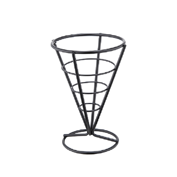 Pommestütenständer schwarz, Ø 100 mm, Höhe 150 mm Pommestütenständer schwarz, Ø 100 mm, Höhe 150 mm