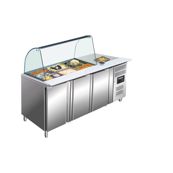 SARO Saladette mit Glasaufsatz GN 3100 TNS SARO Saladette mit Glasaufsatz GN 3100 TNS
