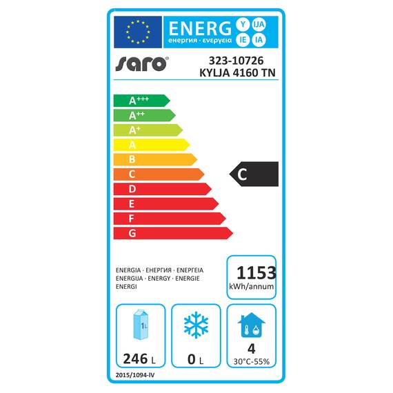 SARO Kühltisch, 1 Tür+3x2er Schubl. KYLJA 4160 TN 1 SARO Kühltisch, 1 Tür+3x2er Schubl. KYLJA 4160 TN