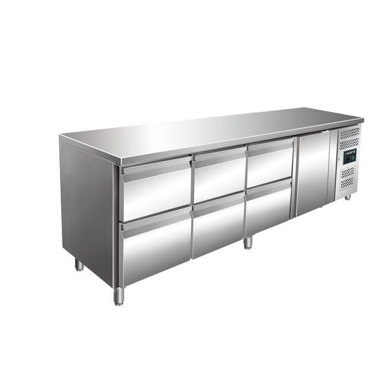 SARO Kühltisch, 1 Tür+3x2er Schubl. KYLJA 4160 TN SARO Kühltisch, 1 Tür+3x2er Schubl. KYLJA 4160 TN