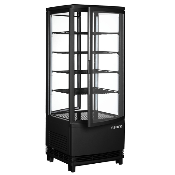 SARO Kühlvitrine mit Doppeltür Modell SC100DT schwarz SARO Kühlvitrine mit Doppeltür Modell SC100DT schwarz
