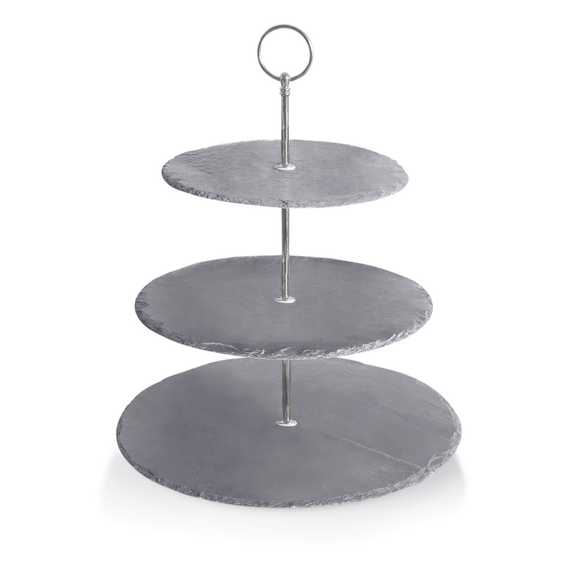 Was Germany Etagere SLATE LINE, 3-stufig, Höhe 34 cm, Naturschiefer Was Germany Etagere SLATE LINE, 3-stufig, Höhe 34 cm, Naturschiefer