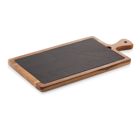 Was Germany Servierbrett SLATE & SERVE, 40,5 x 20 x 1,5 cm, Akazienholz, Schiefer Was Germany Servierbrett SLATE & SERVE, 40,5 x 20 x 1,5 cm, Akazienholz, Schiefer