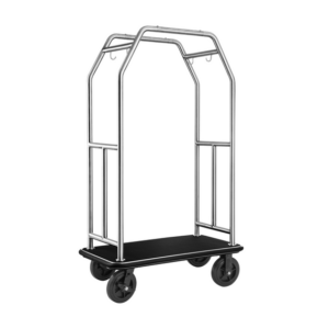 Was Germany Gepäckwagen TRAVELLER, 112 x 60 x 185 cm, gebürstet, schwarzer Teppich, Chromnickelstahl 18/8