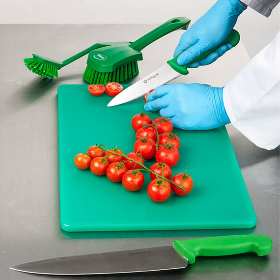 Schneidbrett, HACCP, Farbe grün, 450 x 300 x 13 mm (BxTxH) 1 Schneidbrett, HACCP, Farbe grün, 450 x 300 x 13 mm (BxTxH)