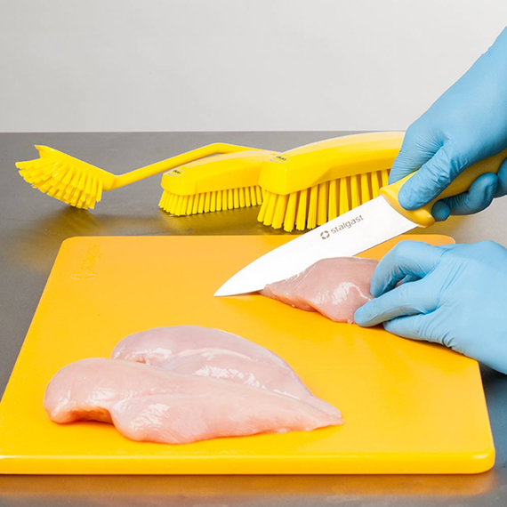 Schneidbrett, HACCP, Farbe gelb, 450 x 300 x 13 mm (BxTxH) 3 Schneidbrett, HACCP, Farbe gelb, 450 x 300 x 13 mm (BxTxH)