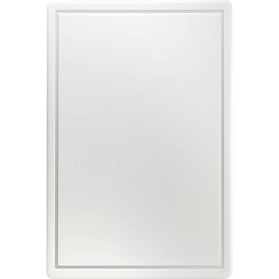 Schneidbrett, HACCP, Farbe weiß, 600 x 400 x 18 mm (BxTxH) Schneidbrett, HACCP, Farbe weiß, 600 x 400 x 18 mm (BxTxH)