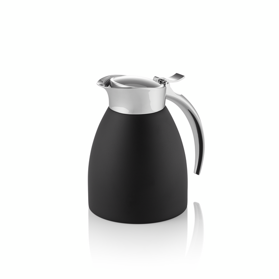 Was Germany Isolierkanne, 0,3 ltr., Ø 10,5 cm, Höhe 13,5 cm, schwarz, Chromnickelstahl 18/8 Was Germany Isolierkanne, 0,3 ltr., Ø 10,5 cm, Höhe 13,5 cm, schwarz, Chromnickelstahl 18/8