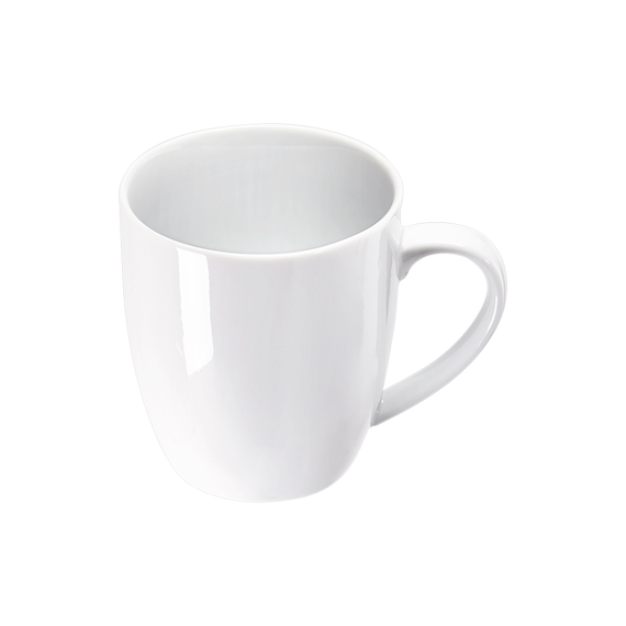Becher mit Henkel, reinweißes Hotelporzellan, Serie Isabell, Stalgast, 350 ml Becher mit Henkel, reinweißes Hotelporzellan, Serie Isabell, Stalgast, 350 ml