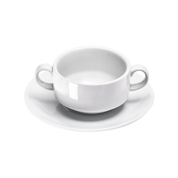 Suppen-Obertasse, klein, reinweißes Hotelporzellan, Serie Isabell, Stalgast, 270 ml 1 Suppen-Obertasse, klein, reinweißes Hotelporzellan, Serie Isabell, Stalgast, 270 ml