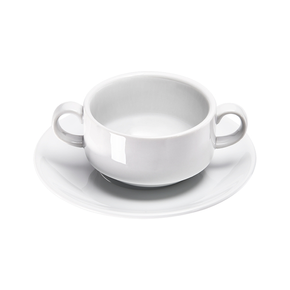 Suppen-Obertasse, groß, reinweißes Hotelporzellan, Serie Isabell, Stalgast, 380 ml 1 Suppen-Obertasse, groß, reinweißes Hotelporzellan, Serie Isabell, Stalgast, 380 ml