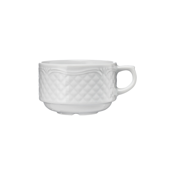 Kaffeetasse, Porzellan, weiß, Serie Aphrodite, Lubiana, 0,25 Liter Kaffeetasse, Porzellan, weiß, Serie Aphrodite, Lubiana, 0,25 Liter