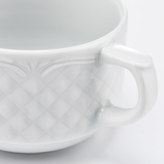 Kaffeetasse, Porzellan, weiß, Serie Aphrodite, Lubiana, 0,25 Liter 1 Kaffeetasse, Porzellan, weiß, Serie Aphrodite, Lubiana, 0,25 Liter