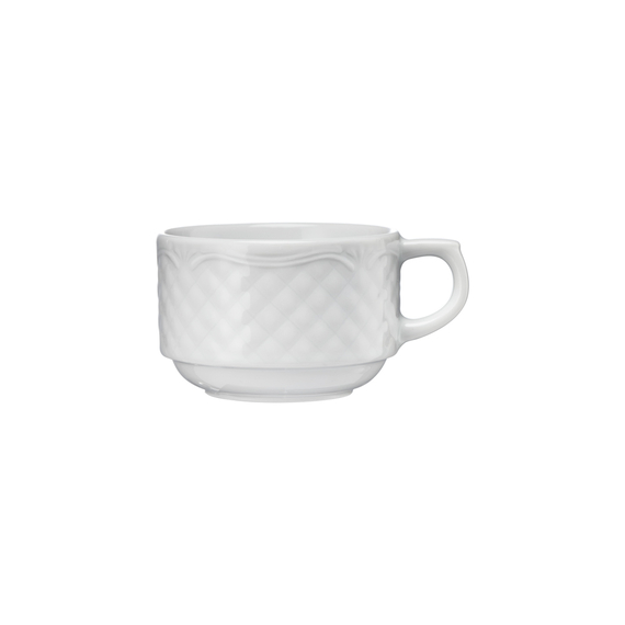 Kaffeetasse, Porzellan, weiß, Serie Aphrodite, Lubiana, 0,19 Liter Kaffeetasse, Porzellan, weiß, Serie Aphrodite, Lubiana, 0,19 Liter