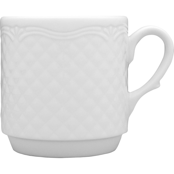 Kaffeebecher, Porzellan, weiß, Serie Aphrodite, Lubiana, 300 ml Kaffeebecher, Porzellan, weiß, Serie Aphrodite, Lubiana, 300 ml