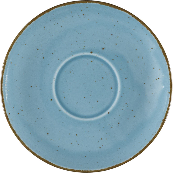 Untertasse, Serie Aida, türkis, braun gesprenkelt, Ø 160 mm, 12 Stück Untertasse, Serie Aida, türkis, braun gesprenkelt, Ø 160 mm, 12 Stück