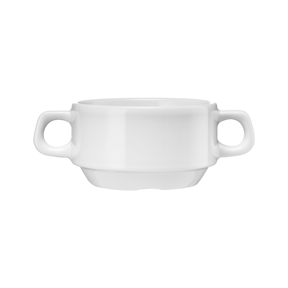 Suppentasse mit Henkeln, Porzellan, Serie Kaszub/Hel, Lubiana, 0,32 Liter Suppentasse mit Henkeln, Porzellan, Serie Kaszub/Hel, Lubiana, 0,32 Liter