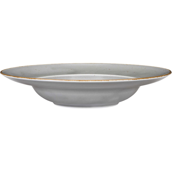 Pastateller, Serie Kaszub, grau, braun gesprenkelt, Ø 240 mm, 6 Stück Pastateller, Serie Kaszub, grau, braun gesprenkelt, Ø 240 mm, 6 Stück