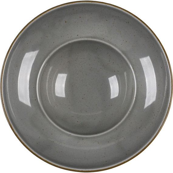Pastateller, Serie Kaszub, grau, braun gesprenkelt, Ø 260 mm, 6 Stück 1 Pastateller, Serie Kaszub, grau, braun gesprenkelt, Ø 260 mm, 6 Stück