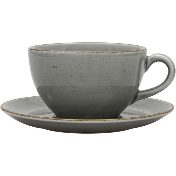 Untertasse, Serie Aida, grau, braun gesprenkelt, Ø 160 mm, 12 Stück 1 Untertasse, Serie Aida, grau, braun gesprenkelt, Ø 160 mm, 12 Stück