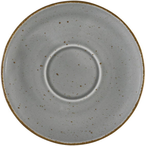 Untertasse, Serie Aida, grau, braun gesprenkelt, Ø 160 mm, 12 Stück Untertasse, Serie Aida, grau, braun gesprenkelt, Ø 160 mm, 12 Stück