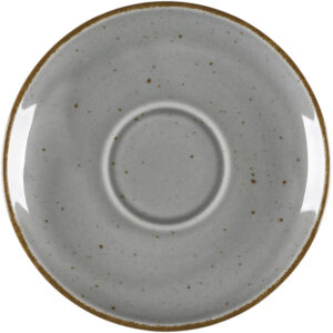 Untertasse, Serie Aida, grau, braun gesprenkelt, Ø 145 mm, 12 Stück