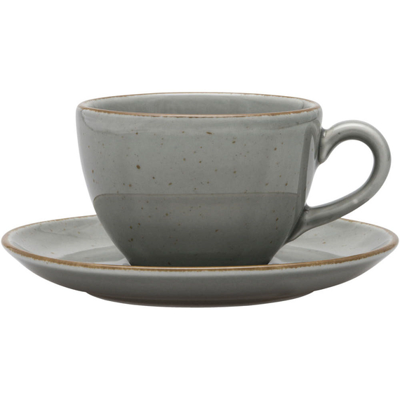 Untertasse, Serie Aida, grau, braun gesprenkelt, Ø 145 mm, 12 Stück 1 Untertasse, Serie Aida, grau, braun gesprenkelt, Ø 145 mm, 12 Stück