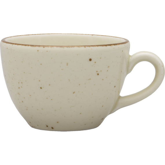 Obertasse, Serie Aida, cremefarben, braun gesprenkelt, 180 ml, 12 Stück Obertasse, Serie Aida, cremefarben, braun gesprenkelt, 180 ml, 12 Stück