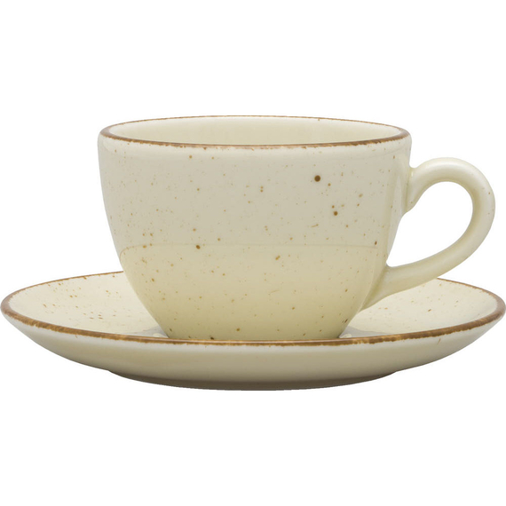 Obertasse, Serie Aida, cremefarben, braun gesprenkelt, 180 ml, 12 Stück 1 Obertasse, Serie Aida, cremefarben, braun gesprenkelt, 180 ml, 12 Stück