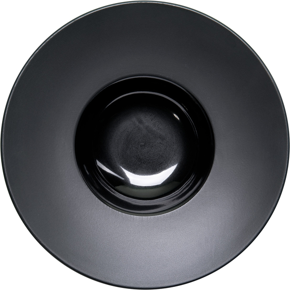 Porzellan Suppenteller aus der Serie Gourmet Kontrast, schwarz, Ø 230 mm 4 Porzellan Suppenteller aus der Serie Gourmet Kontrast, schwarz, Ø 230 mm