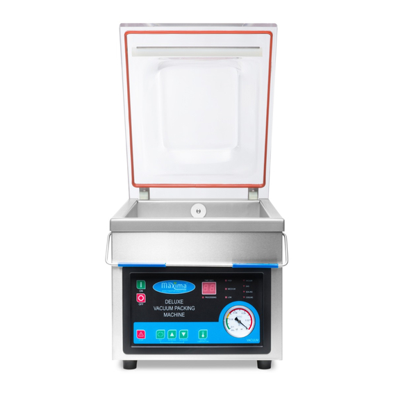 Maxima Gastro Vakuumiergerät - 26 cm Siegelbalken - W28 x D38,5 cm x H9 Kammer 2 Maxima Gastro Vakuumiergerät - 26 cm Siegelbalken - W28 x D38,5 cm x H9 Kammer