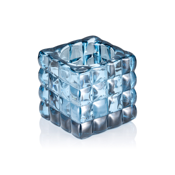 Yuyu Cube Steel Blue, 8 x 8 x 8 cm, Glas Yuyu Cube Steel Blue, 8 x 8 x 8 cm, Glas