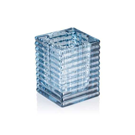 Yuyu Cube Steel Blue, 7,5 x 7,5 x 9,5 cm, Glas Yuyu Cube Steel Blue, 7,5 x 7,5 x 9,5 cm, Glas