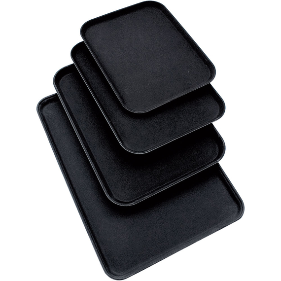 Tablett, mit rutschhemmender Oberfläche, schwarz, 51 x 38 cm (BxT) Tablett, mit rutschhemmender Oberfläche, schwarz, 51 x 38 cm (BxT)