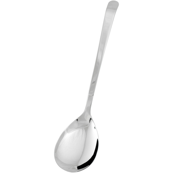 Servierlöffel, hochglanzpoliert, aus einem Stück gefertigt, Stiellänge 31,5 cm Servierlöffel, hochglanzpoliert, aus einem Stück gefertigt, Stiellänge 31,5 cm