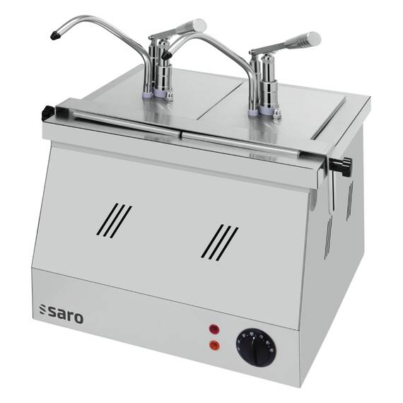 SARO Bainmarie 2X1/4 GN 200 mit Dispenser BM-0214 SARO Bainmarie 2X1/4 GN 200 mit Dispenser BM-0214