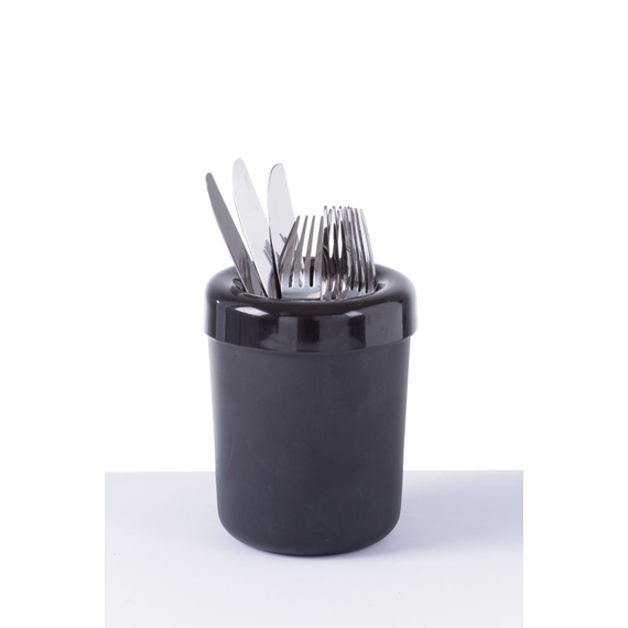 Hendi Tischabfalleimer oder Besteckhalter, Schwarz, ⌀130x(H)160mm 2 Hendi Tischabfalleimer oder Besteckhalter, Schwarz, ⌀130x(H)160mm