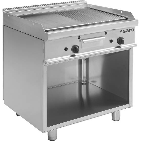 SARO Gas-Griddleplatte mit offenem Unterbau E7/KTG2BAM SARO Gas-Griddleplatte mit offenem Unterbau E7/KTG2BAM