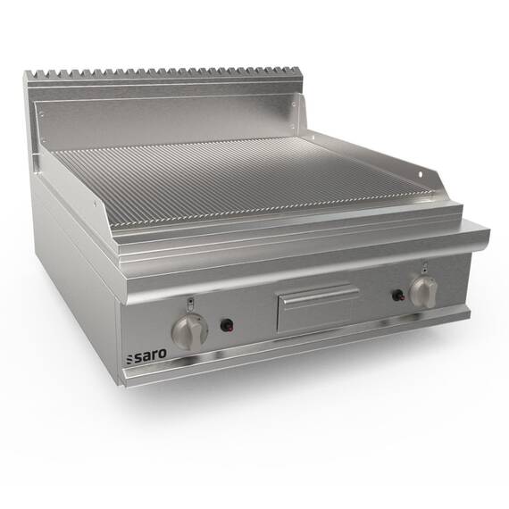 SARO Gasgriddleplatte 800mm breit Tischgerät gerillt LQ SARO Gasgriddleplatte 800mm breit Tischgerät gerillt LQ