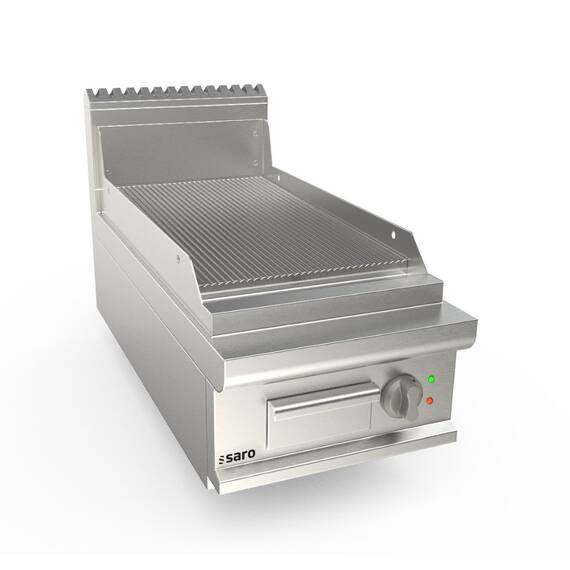 SARO Elektrogriddleplatte 400mm breit Tisch gerillt LQ SARO Elektrogriddleplatte 400mm breit Tisch gerillt LQ