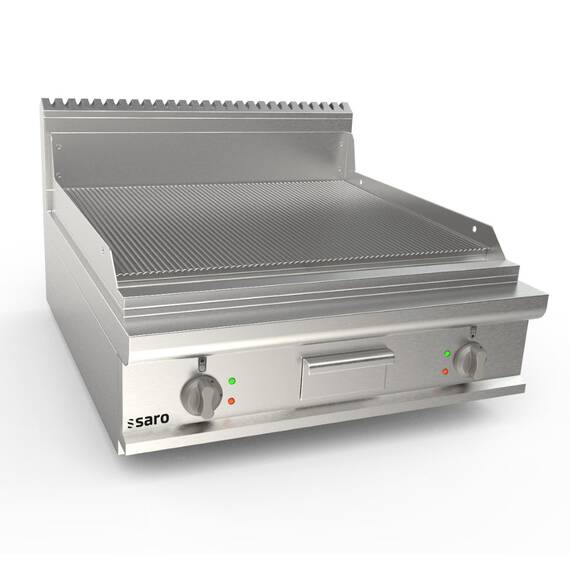SARO Elektrogriddleplatte 800mm breit Tisch gerillt LQ SARO Elektrogriddleplatte 800mm breit Tisch gerillt LQ