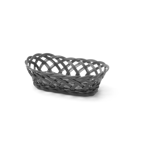 Hendi Körbe mit gewebtem Rand, oval, Schwarz, 225x130x(H)55mm Hendi Körbe mit gewebtem Rand, oval, Schwarz, 225x130x(H)55mm