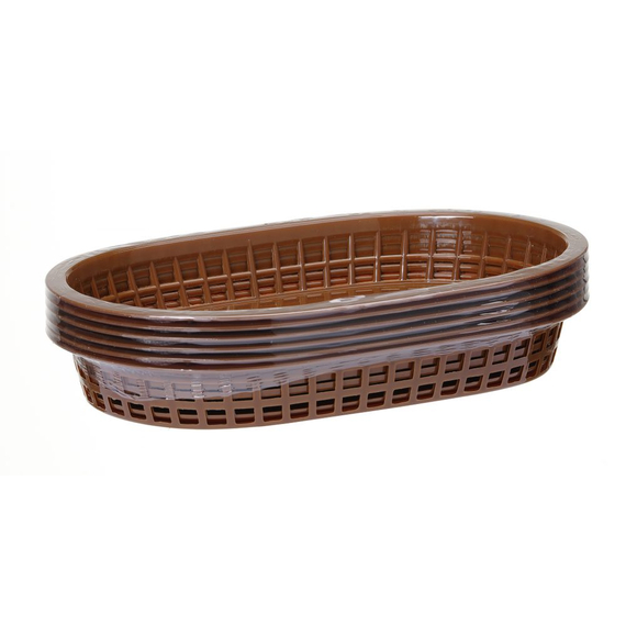 Hendi Servierkörbe im Fastfood-Stil, Braun, 6 Stk., 275x175x(H)38mm 4 Hendi Servierkörbe im Fastfood-Stil, Braun, 6 Stk., 275x175x(H)38mm