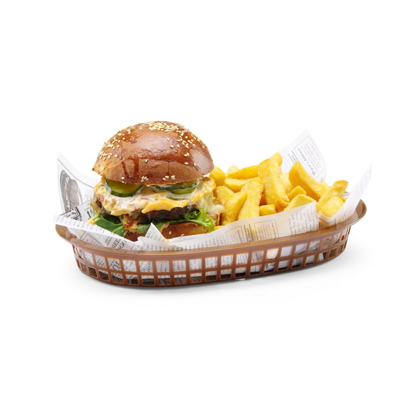 Hendi Servierkörbe im Fastfood-Stil, Braun, 6 Stk., 275x175x(H)38mm 1 Hendi Servierkörbe im Fastfood-Stil, Braun, 6 Stk., 275x175x(H)38mm