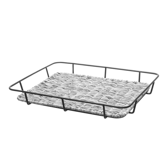 Hendi Brotkorb mit Edelstahlrand, Hellgrau, 400x300x(H)50mm Hendi Brotkorb mit Edelstahlrand, Hellgrau, 400x300x(H)50mm