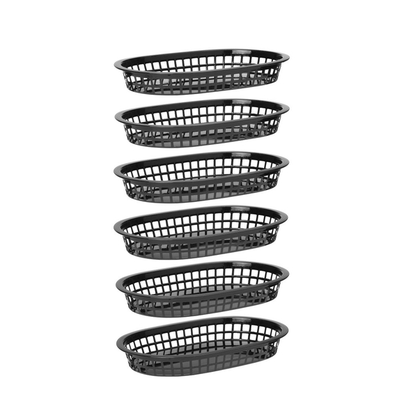 Hendi Servierkörbe im Fastfood-Stil, Schwarz, 6 Stk., 272x175x(H)38mm 3 Hendi Servierkörbe im Fastfood-Stil, Schwarz, 6 Stk., 272x175x(H)38mm