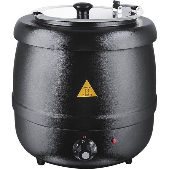 Elektrischer Suppentopf, schwarz, 10 Liter Elektrischer Suppentopf, schwarz, 10 Liter