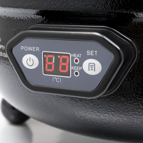 Elektrischer Suppentopf, schwarz, bauchige Form mit Digital-Display, 10 Liter 1 Elektrischer Suppentopf, schwarz, bauchige Form mit Digital-Display, 10 Liter