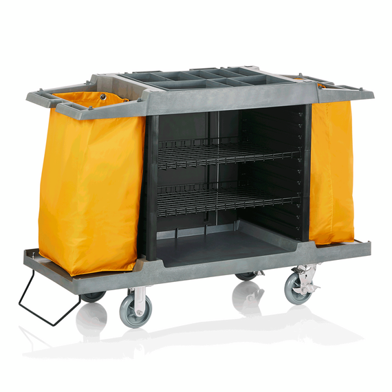 Essentials Zimmerservicewagen, 150 x 54 x 100 cm, gelb, Kunststoff, PVC, Polyesterfaserstoff Essentials Zimmerservicewagen, 150 x 54 x 100 cm, gelb, Kunststoff, PVC, Polyesterfaserstoff